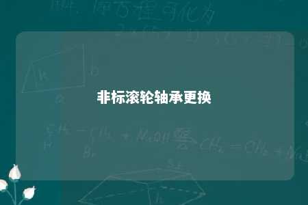 非标滚轮轴承更换 