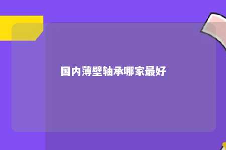 国内薄壁轴承哪家最好 